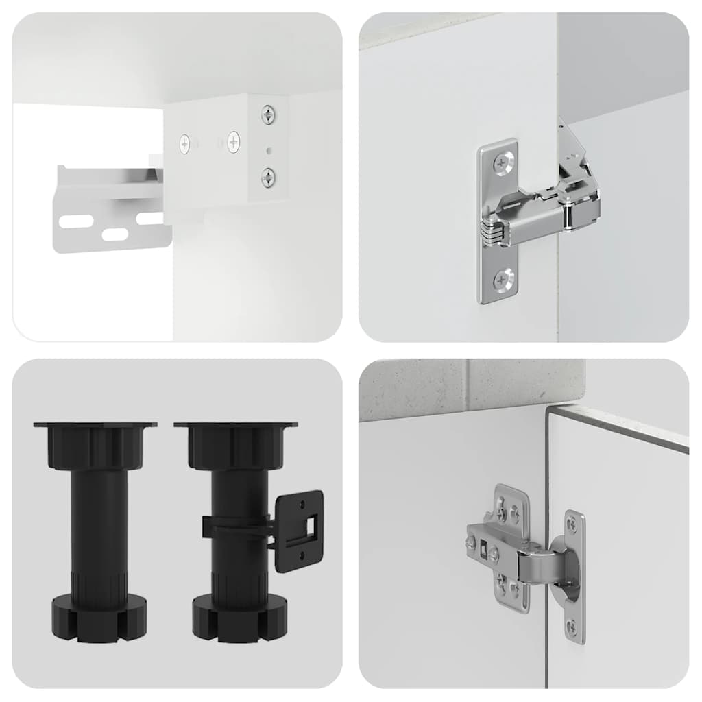 Set Mobili da Cucina 4 pz Porto Grigio Cemento in Truciolato | homemem39