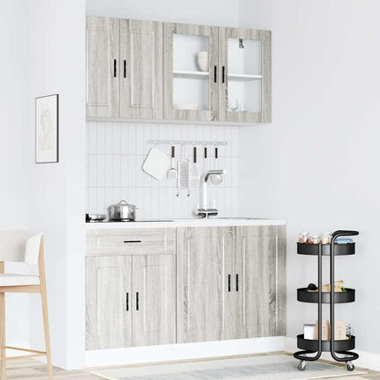 Set Mobili da Cucina 4 pz Porto Grigio Sonoma in Truciolato