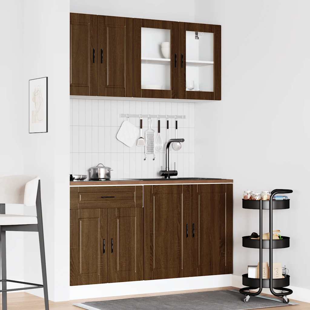 Set Mobili da Cucina 4 pz Porto Rovere Marrone in Truciolato | homemem39