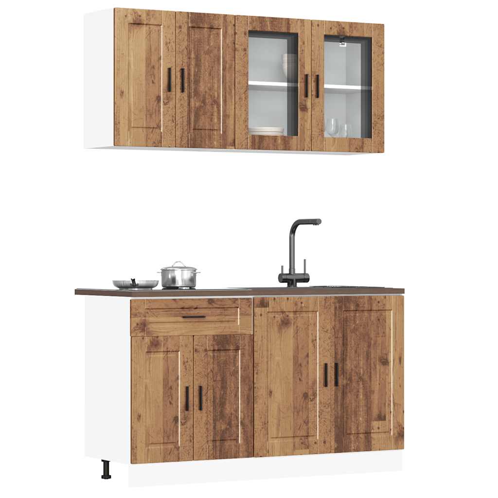 Set Mobili da Cucina 4 pz Porto Legno Vecchio in Truciolato | homemem39