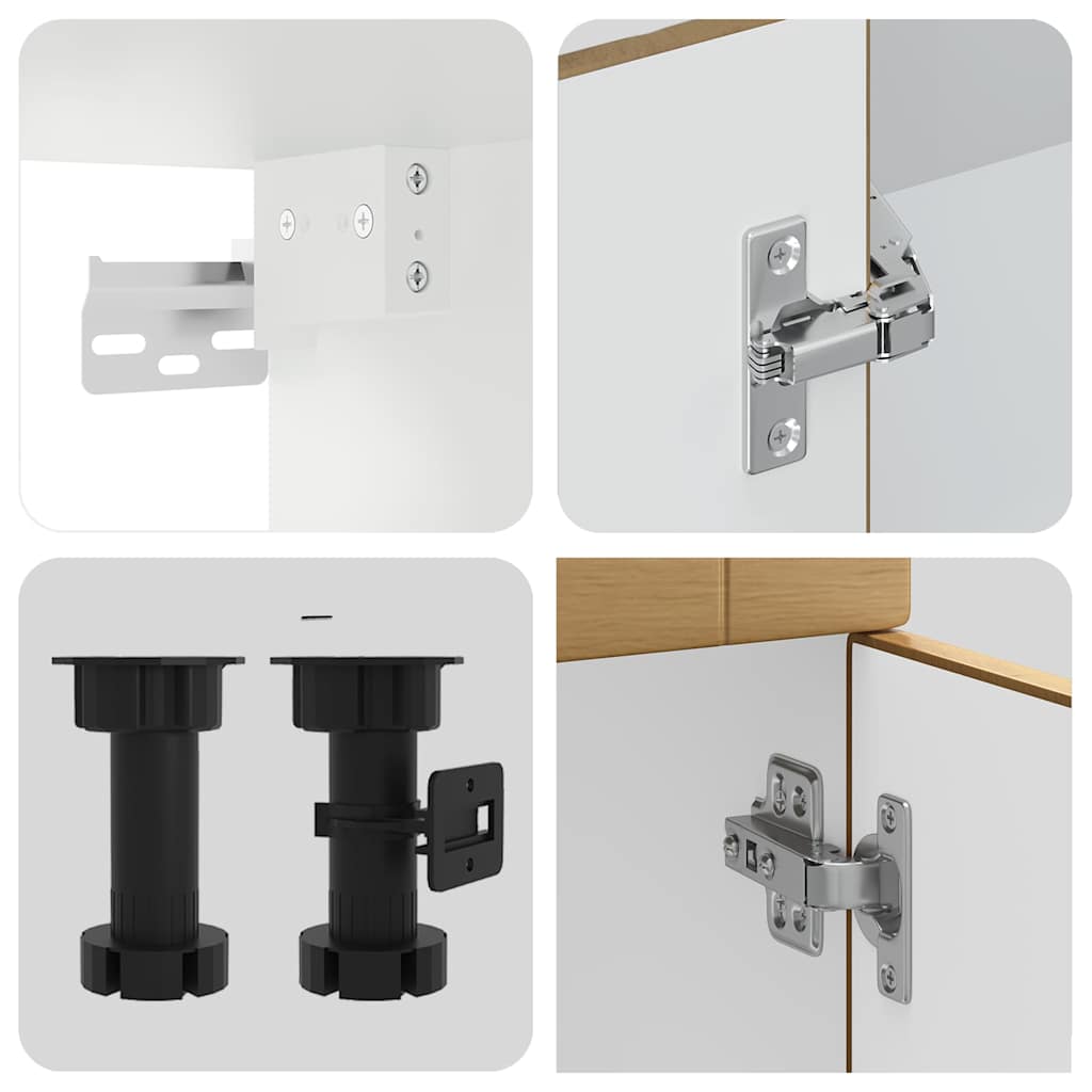 Set Mobili da Cucina 4 pz Kalmar Rovere Artigianale Truciolato | homemem39