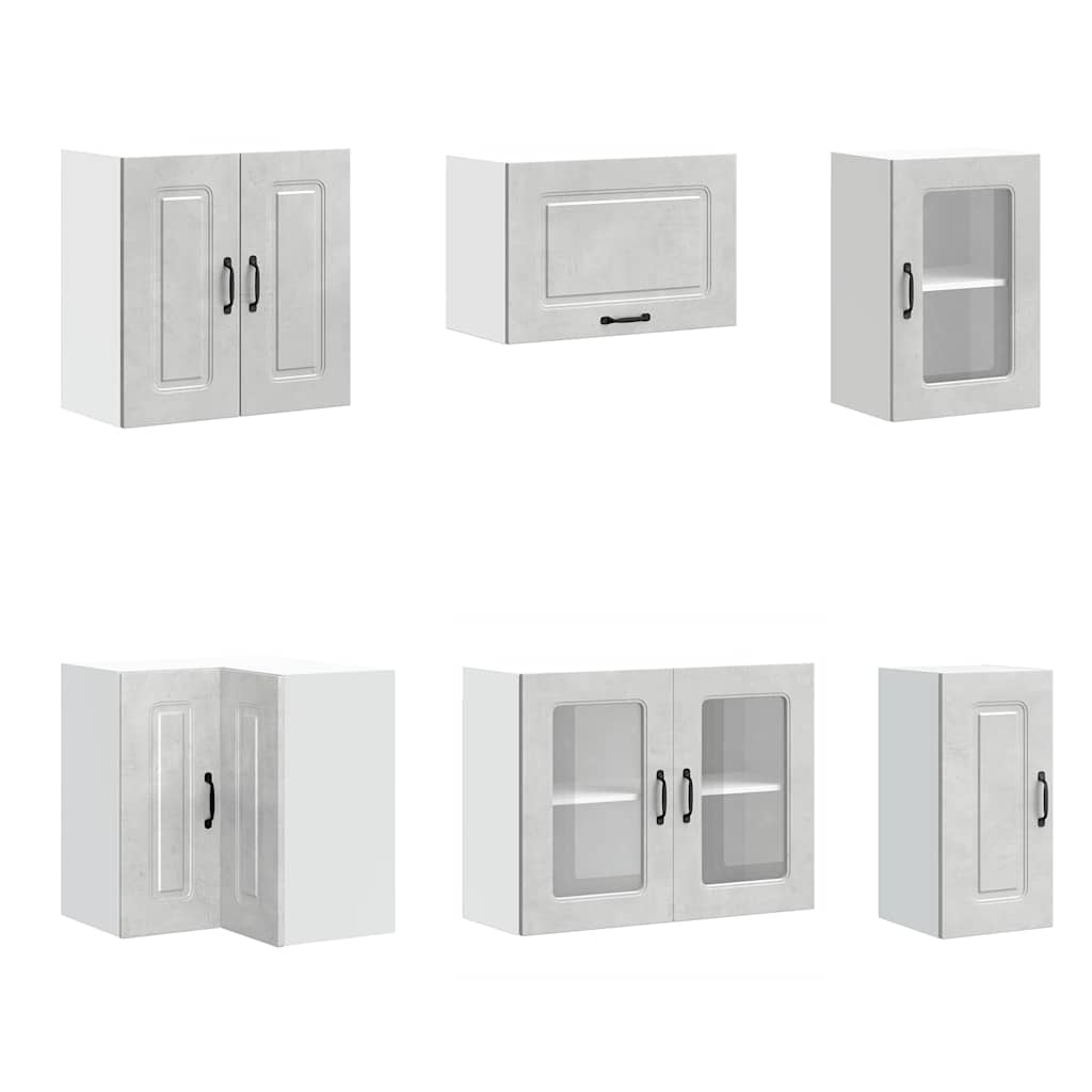 Set Mobili da Cucina 11 pz Kalmar Grigio Cemento in Truciolato | homemem39
