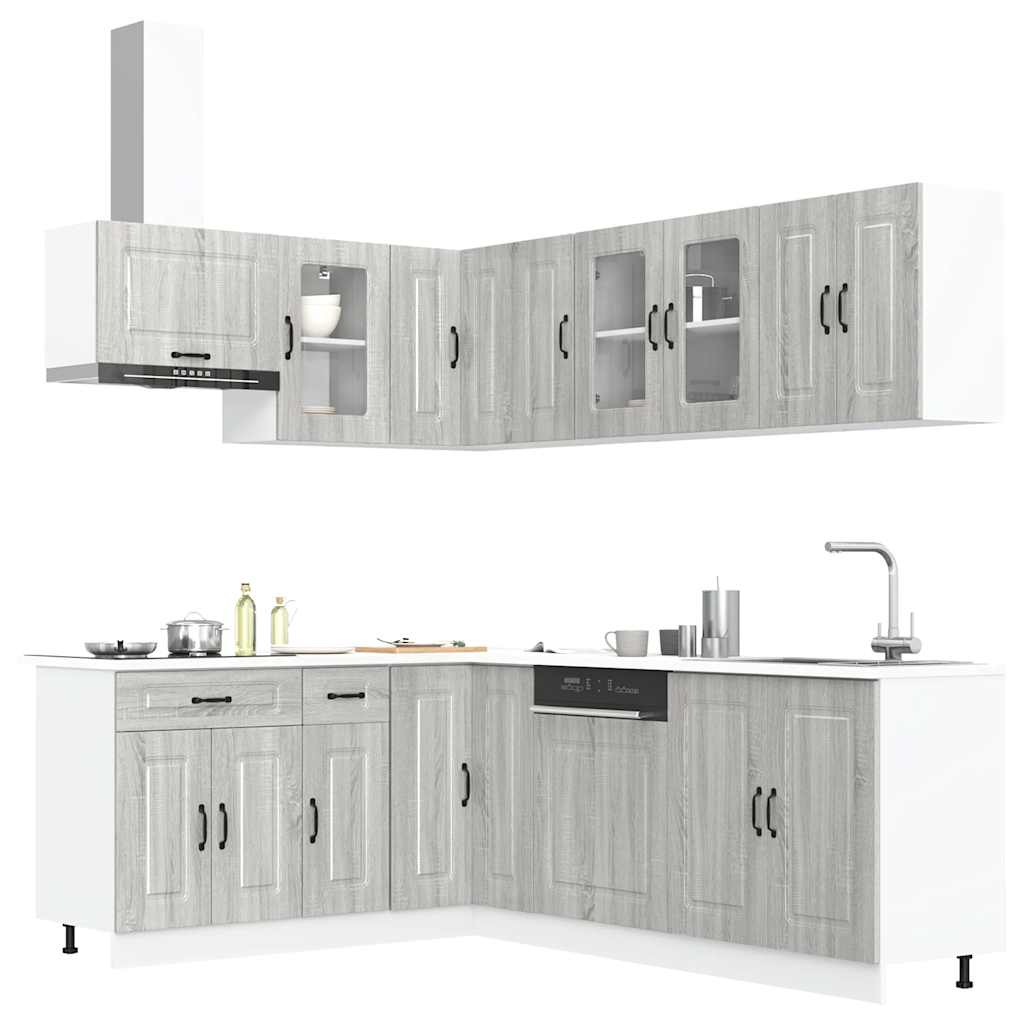 Set Mobili da Cucina 11 pz Kalmar Grigio Sonoma in Truciolato | homemem39