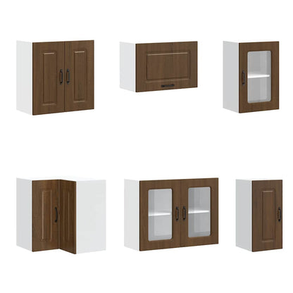 Set Mobili da Cucina 11 pz Kalmar Rovere Marrone in Truciolato | homemem39