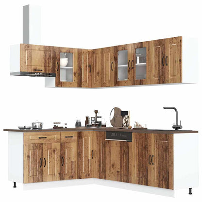 Set Mobili da Cucina 11 pz Kalmar Legno Vecchio in Truciolato - homemem39