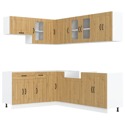 Set Mobili da Cucina 11 pz Kalmar Rovere Artigianale Truciolato | homemem39