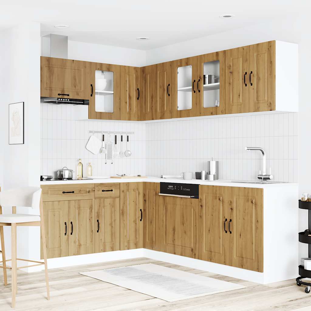 Set Mobili da Cucina 11 pz Kalmar Rovere Artigianale Truciolato | homemem39
