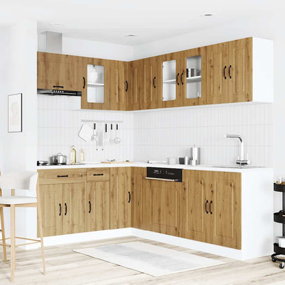 Set Mobili da Cucina 11 pz Kalmar Rovere Artigianale Truciolato | homemem39