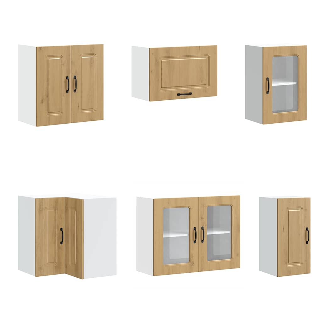 Set Mobili da Cucina 11 pz Kalmar Rovere Artigianale Truciolato | homemem39