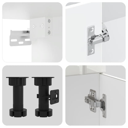 Set Mobili da Cucina 11 pz Lucca Bianchi Lucido in Truciolato | homemem39