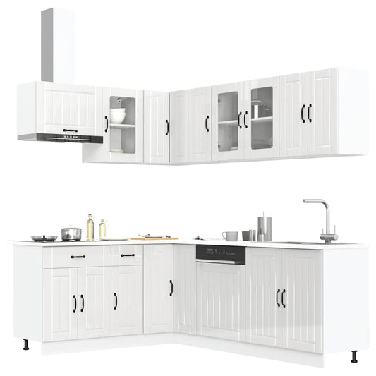 Set Mobili da Cucina 11 pz Lucca Bianchi Lucido in Truciolato - homemem39