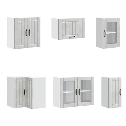 Set Mobili da Cucina 11 pz Lucca Grigio Cemento in Truciolato | homemem39