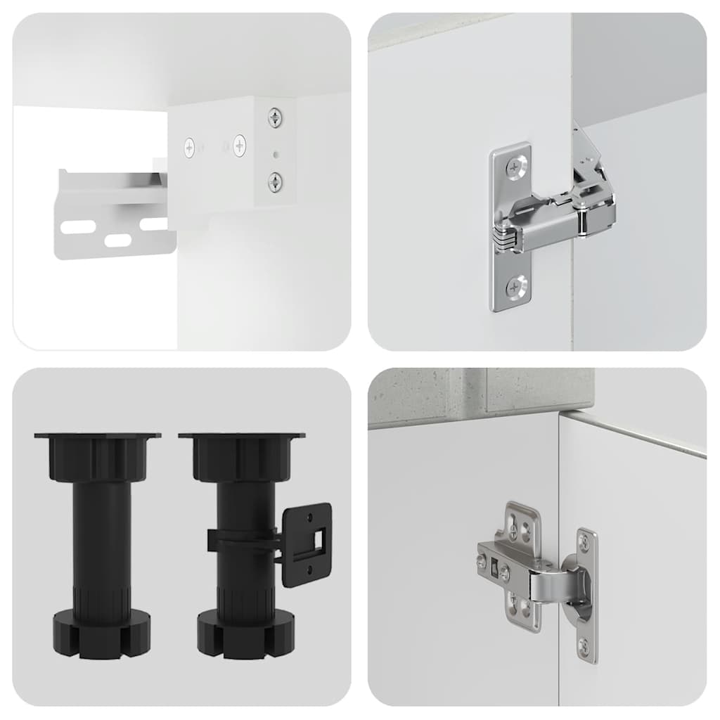Set Mobili da Cucina 11 pz Lucca Grigio Cemento in Truciolato | homemem39