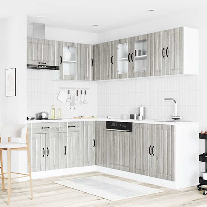 Set Mobili da Cucina 11 pz Lucca Grigio Sonoma in Truciolato | homemem39