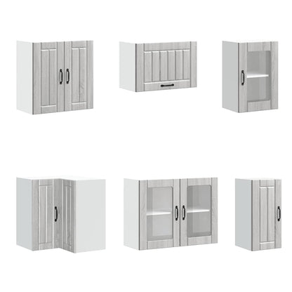 Set Mobili da Cucina 11 pz Lucca Grigio Sonoma in Truciolato | homemem39