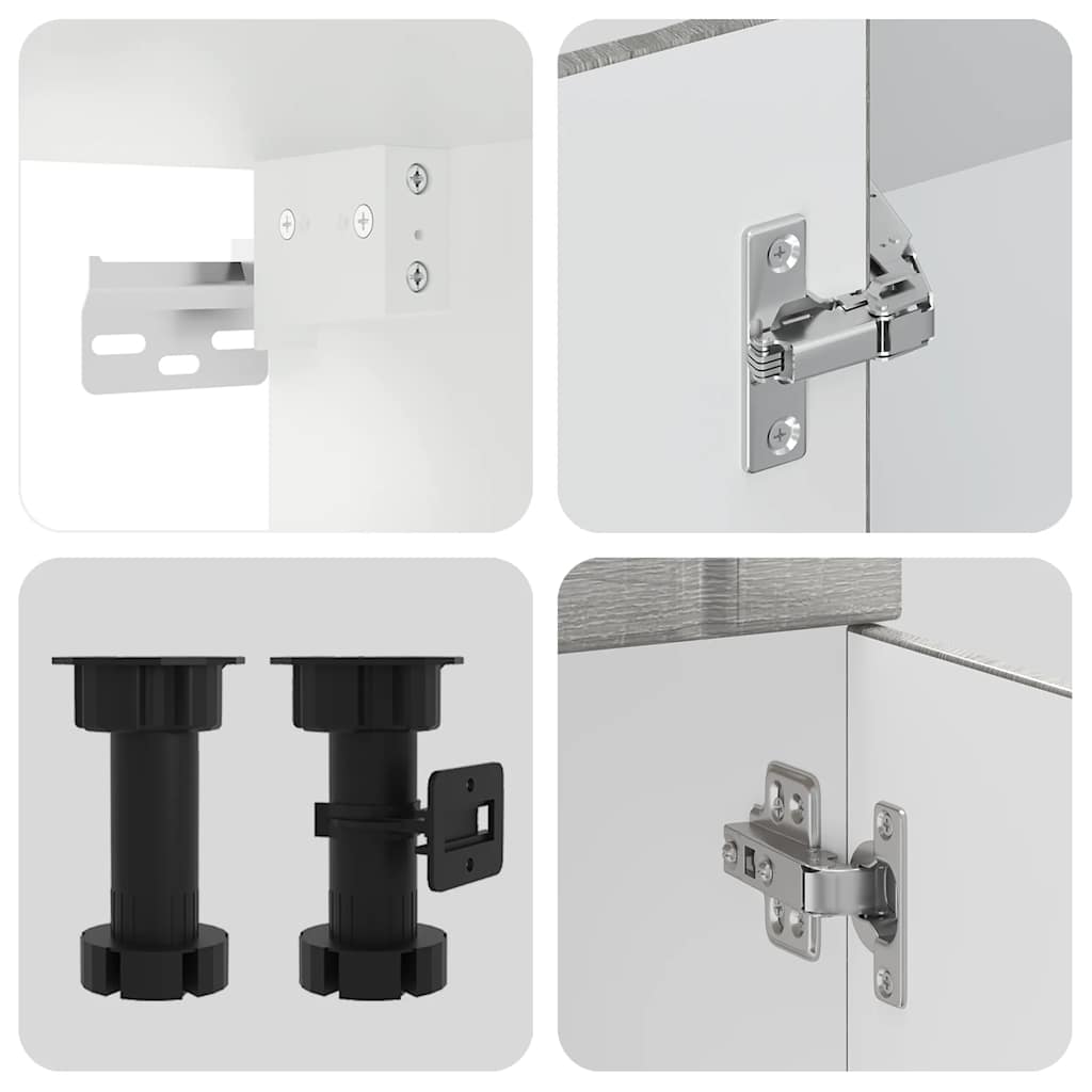 Set Mobili da Cucina 11 pz Lucca Grigio Sonoma in Truciolato | homemem39