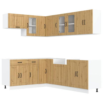Set Mobili da Cucina 11 pz Lucca Rovere Artigianale Truciolato | homemem39