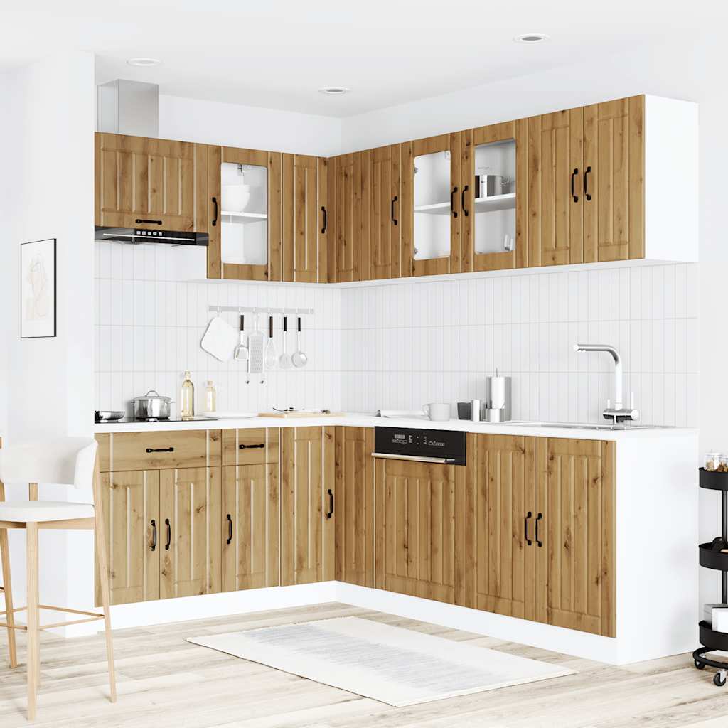 Set Mobili da Cucina 11 pz Lucca Rovere Artigianale Truciolato | homemem39