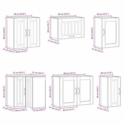 Set Mobili da Cucina 11 pz Lucca Rovere Artigianale Truciolato | homemem39