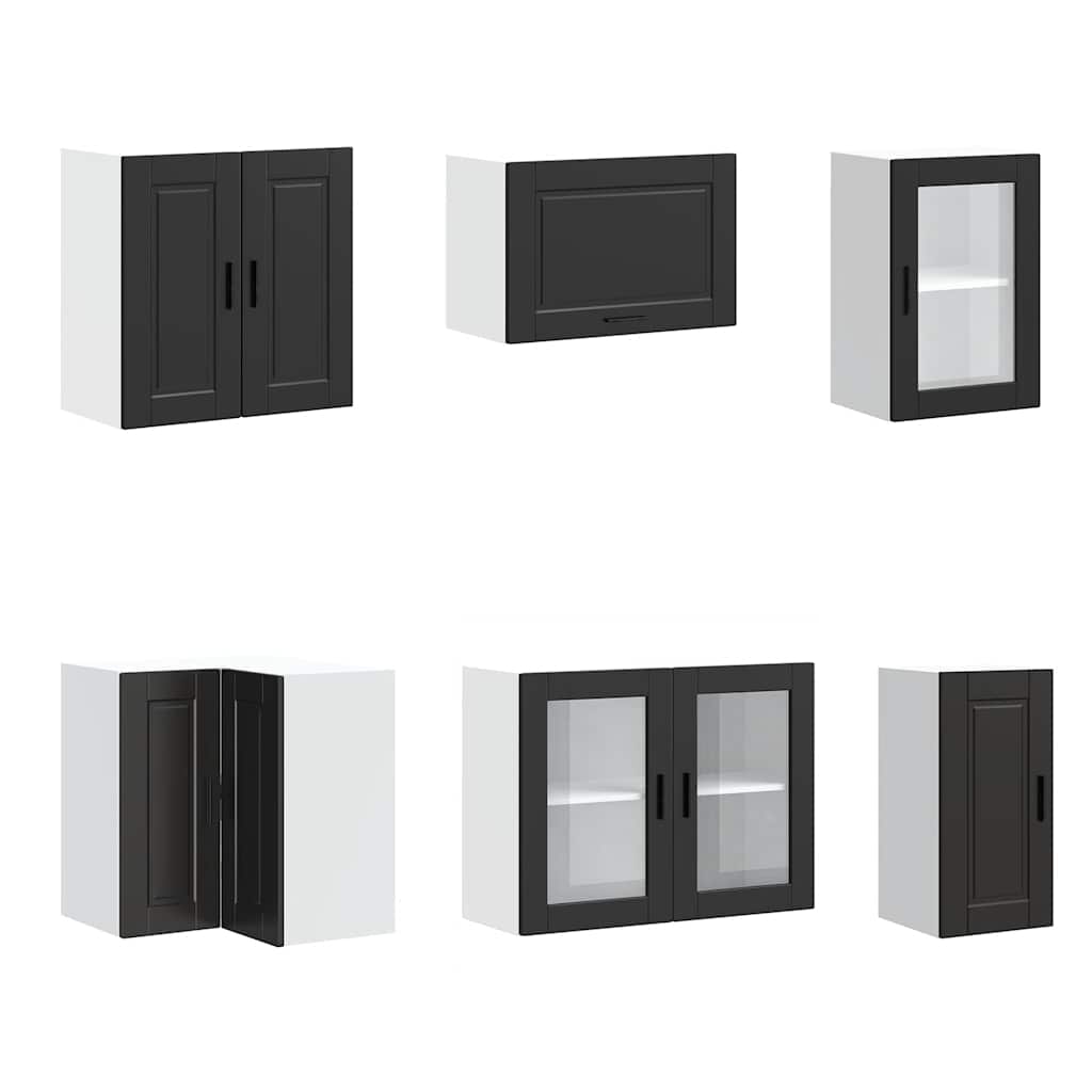 Set Mobili da Cucina 11 pz Porto Neri Legno Multistrato | homemem39