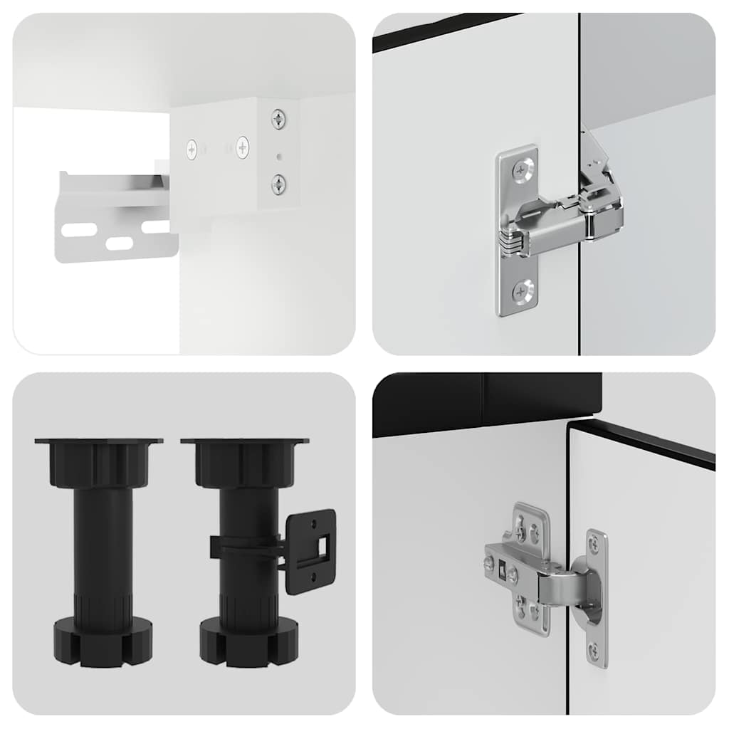 Set Mobili da Cucina 11 pz Porto Neri Legno Multistrato | homemem39