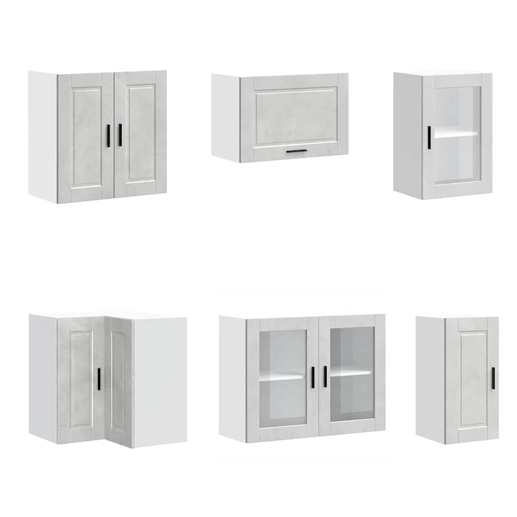 Set Mobili da Cucina 11 pz Porto Grigio Cemento in Truciolato | homemem39