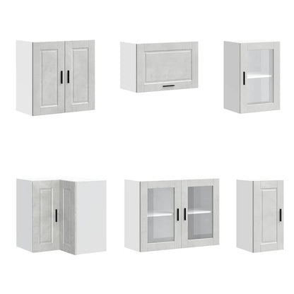 Set Mobili da Cucina 11 pz Porto Grigio Cemento in Truciolato | homemem39