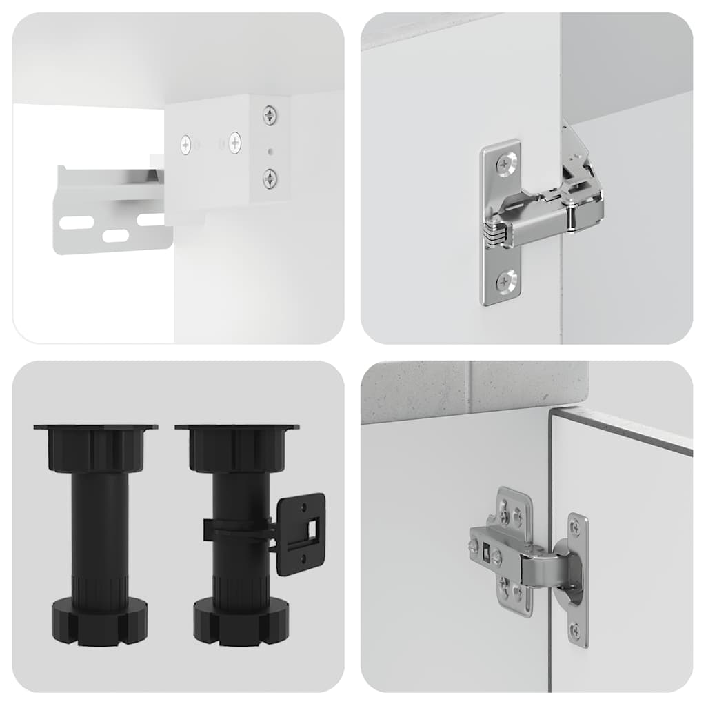 Set Mobili da Cucina 11 pz Porto Grigio Cemento in Truciolato | homemem39