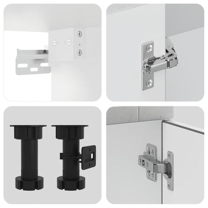 Set Mobili da Cucina 11 pz Porto Grigio Cemento in Truciolato | homemem39