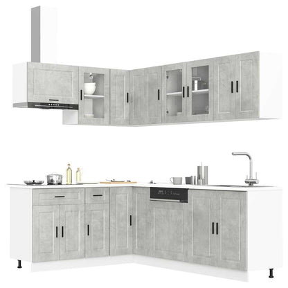 Set Mobili da Cucina 11 pz Porto Grigio Cemento in Truciolato | homemem39