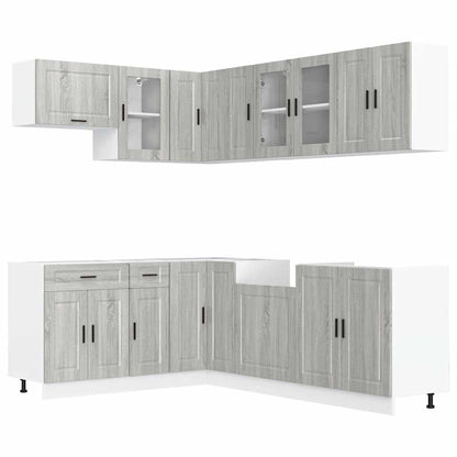 Set Mobili da Cucina 11 pz Porto Grigio Sonoma in Truciolato - homemem39