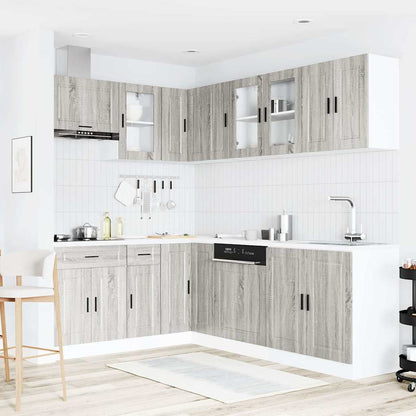 Set Mobili da Cucina 11 pz Porto Grigio Sonoma in Truciolato | homemem39