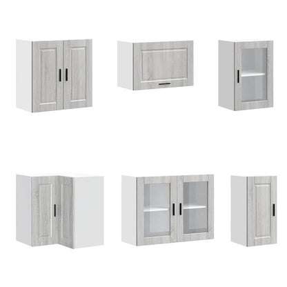 Set Mobili da Cucina 11 pz Porto Grigio Sonoma in Truciolato | homemem39