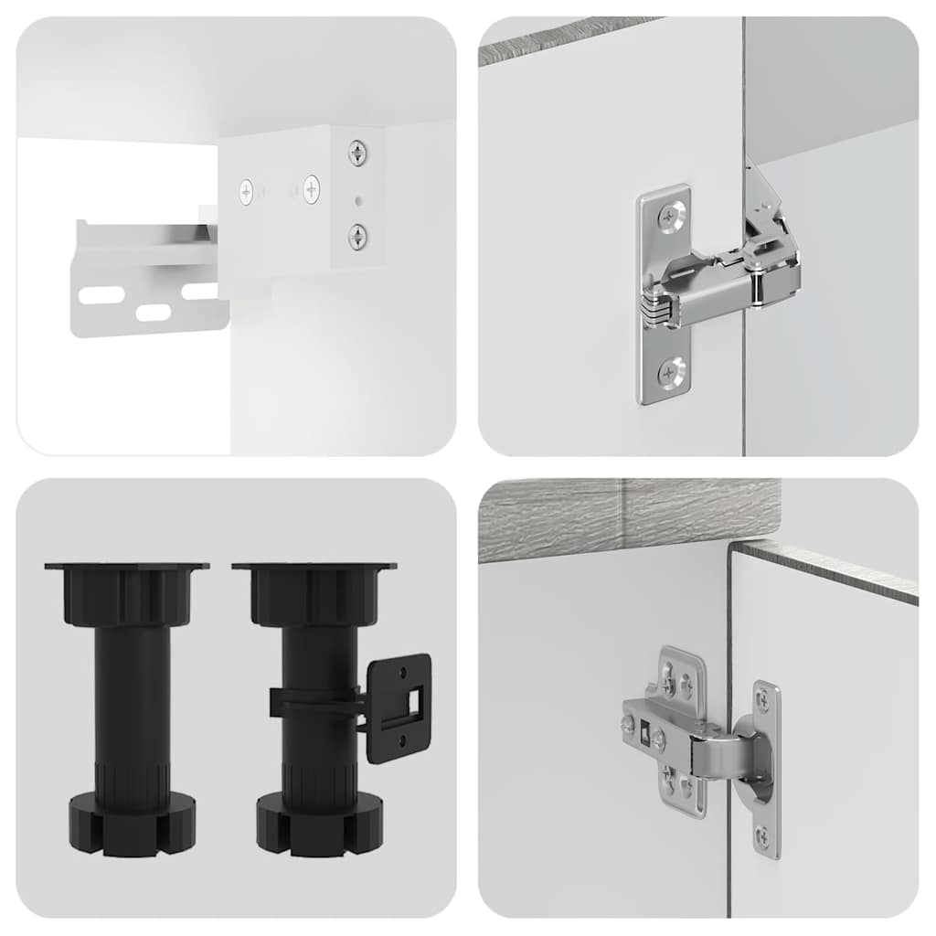 Set Mobili da Cucina 11 pz Porto Grigio Sonoma in Truciolato - homemem39