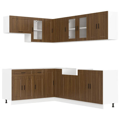 Set Mobili da Cucina 11 pz Porto Rovere Marrone in Truciolato | homemem39