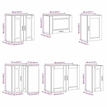 Set Mobili da Cucina 11 pz Porto Legno Antico in Truciolato | homemem39