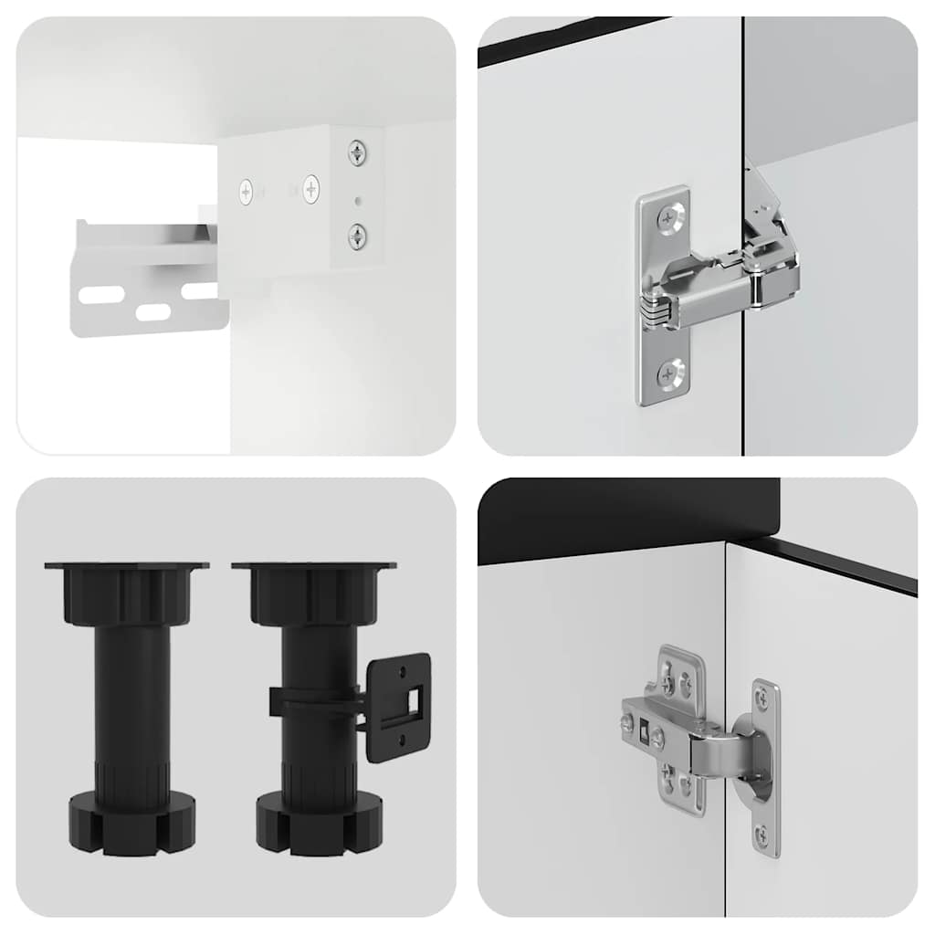 Set Mobili da Cucina 11 pz Kalmar Neri Legno Multistrato - homemem39