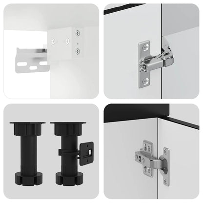 Set Mobili da Cucina 11 pz Kalmar Neri Legno Multistrato - homemem39