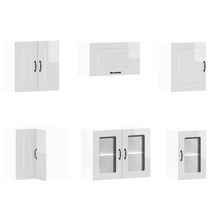 Set Mobili da Cucina 11 pz Kalmar Bianchi Lucido in Truciolato - homemem39