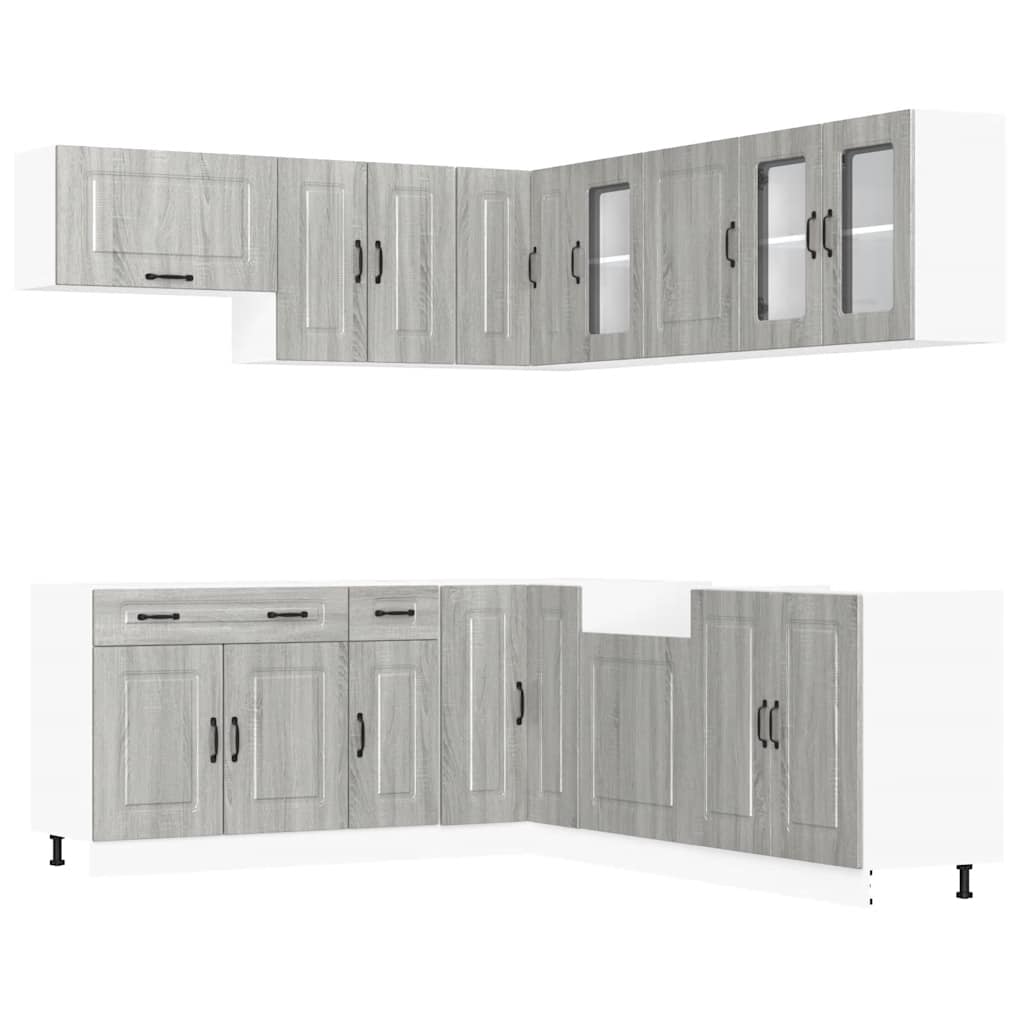 Set Mobili da Cucina 11 pz Kalmar Grigio Sonoma in Truciolato | homemem39