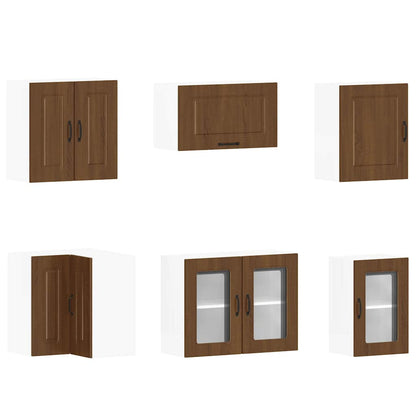 Set Mobili da Cucina 11 pz Kalmar Rovere Marrone in Truciolato | homemem39