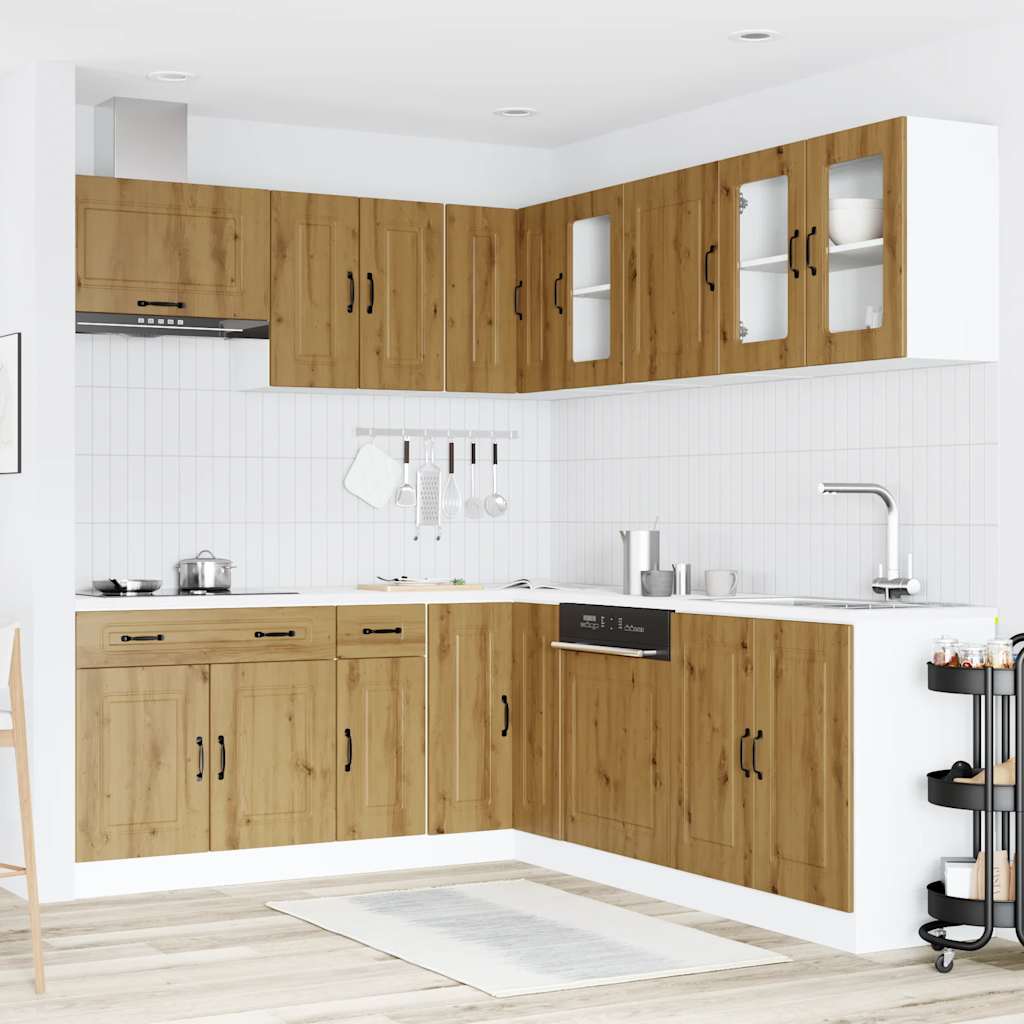 Set Mobili da Cucina 11 pz Kalmar Rovere Artigianale Truciolato | homemem39