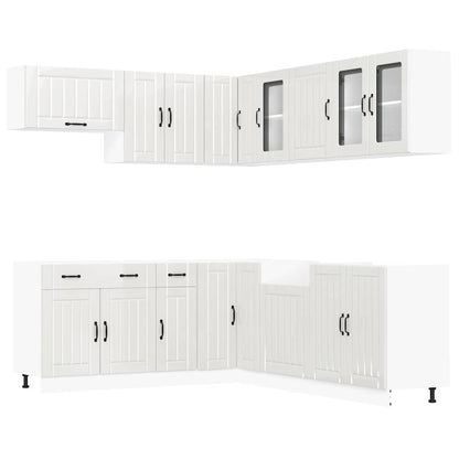 Set Mobili da Cucina 11 pz Lucca Bianchi Lucido in Truciolato | homemem39