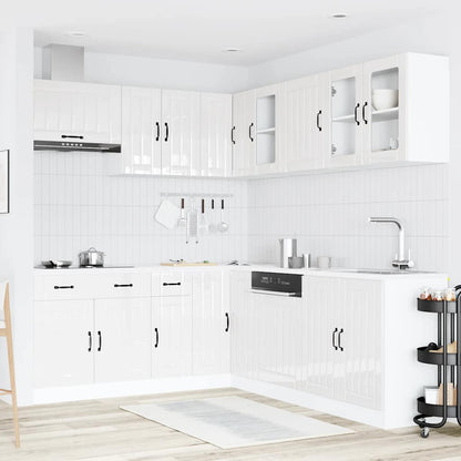 Set Mobili da Cucina 11 pz Lucca Bianchi Lucido in Truciolato | homemem39