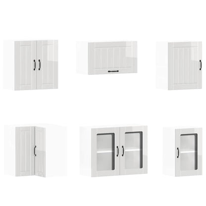 Set Mobili da Cucina 11 pz Lucca Bianchi Lucido in Truciolato - homemem39