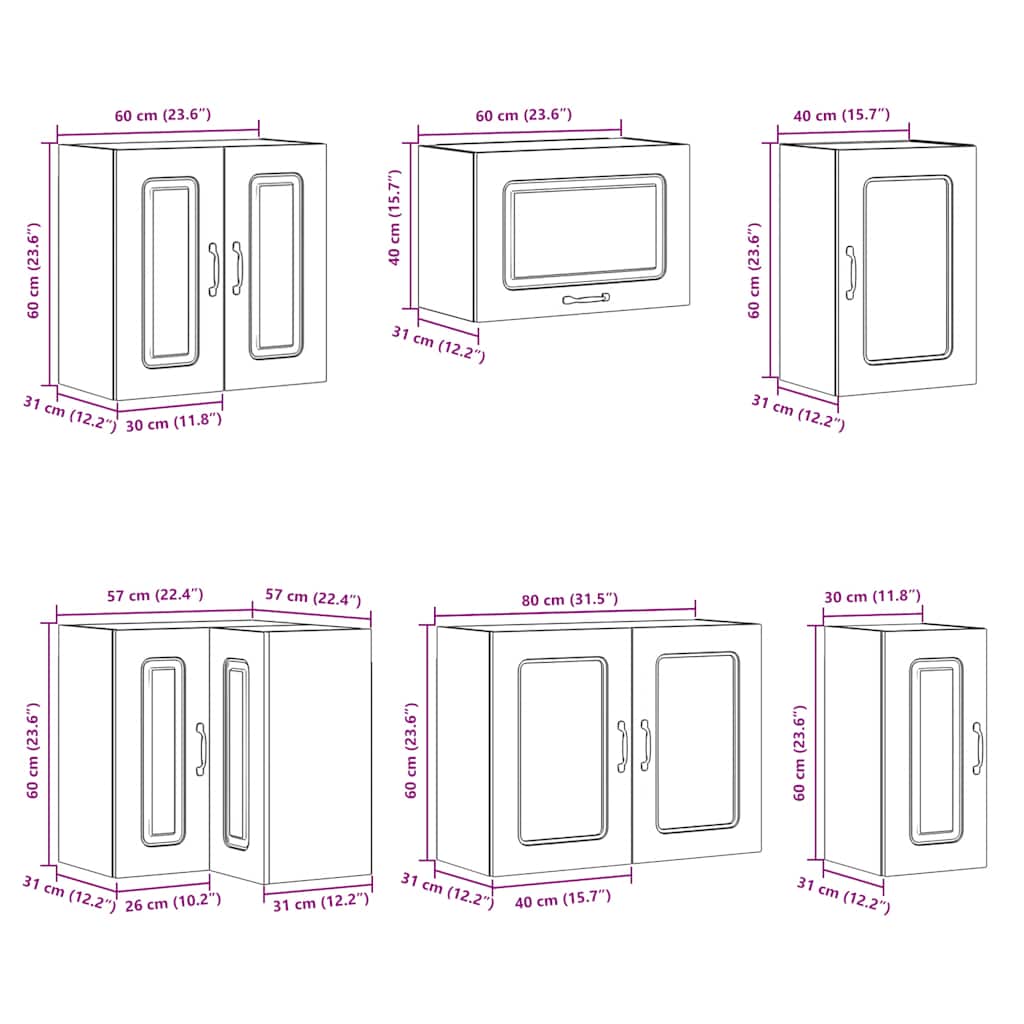 Set Mobili da Cucina 11 pz Lucca Rovere Sonoma in Truciolato | homemem39