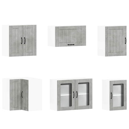 Set Mobili da Cucina 11 pz Lucca Grigio Cemento in Truciolato | homemem39