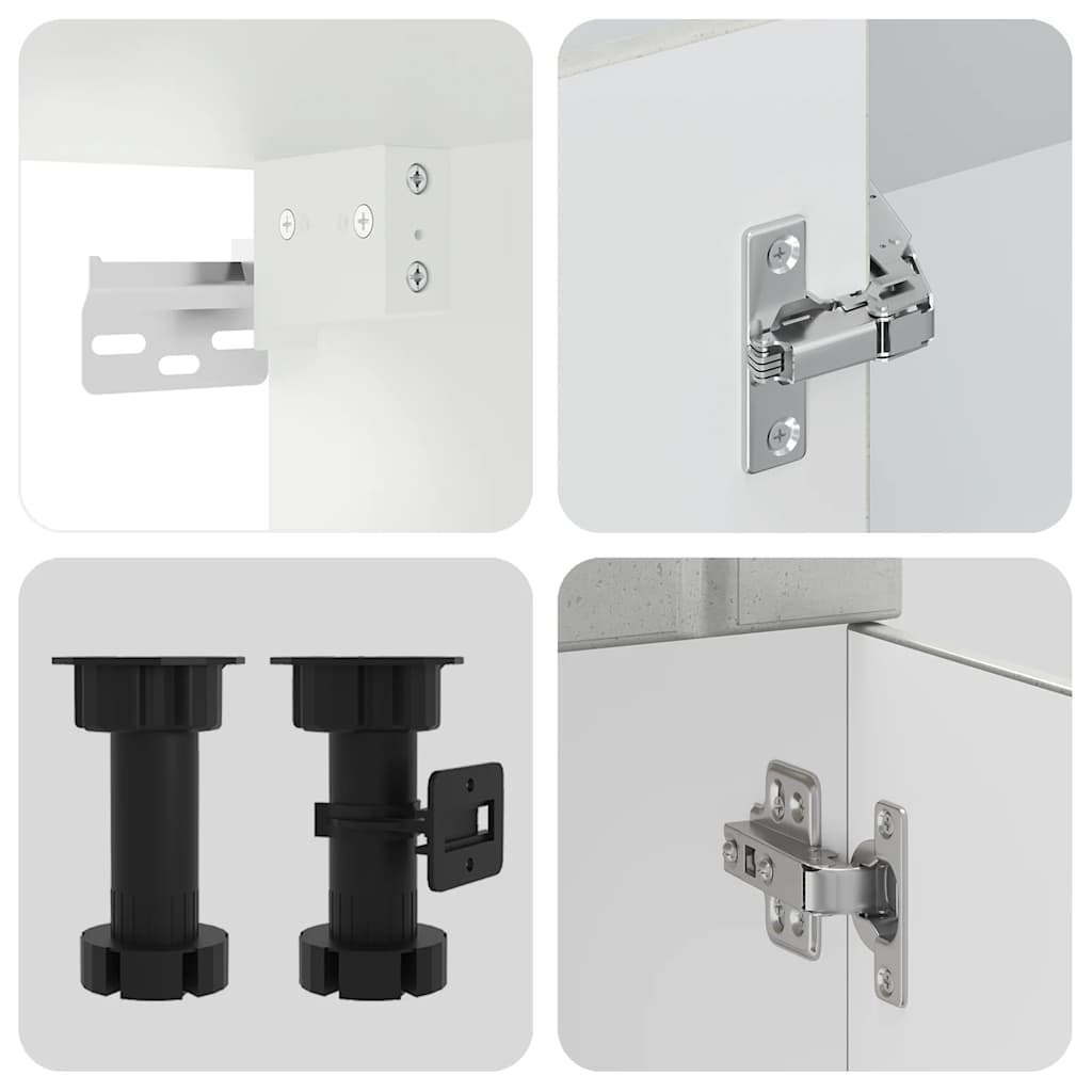Set Mobili da Cucina 11 pz Lucca Grigio Cemento in Truciolato | homemem39