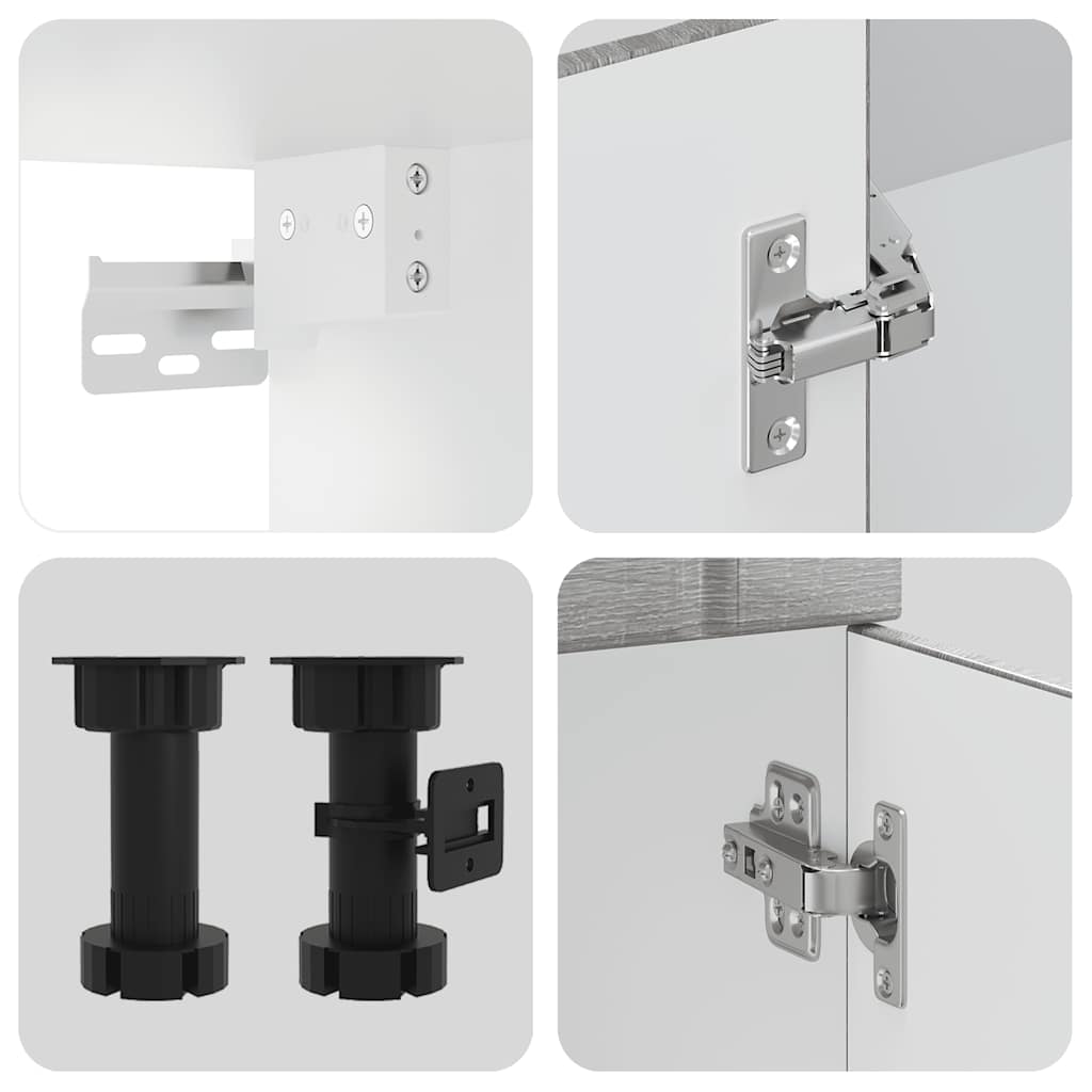 Set Mobili da Cucina 11 pz Lucca Grigio Sonoma in Truciolato | homemem39