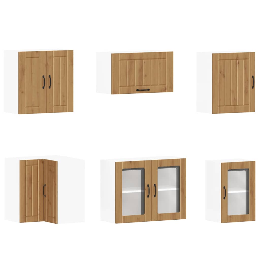 Set Mobili da Cucina 11 pz Lucca Rovere Artigianale Truciolato | homemem39